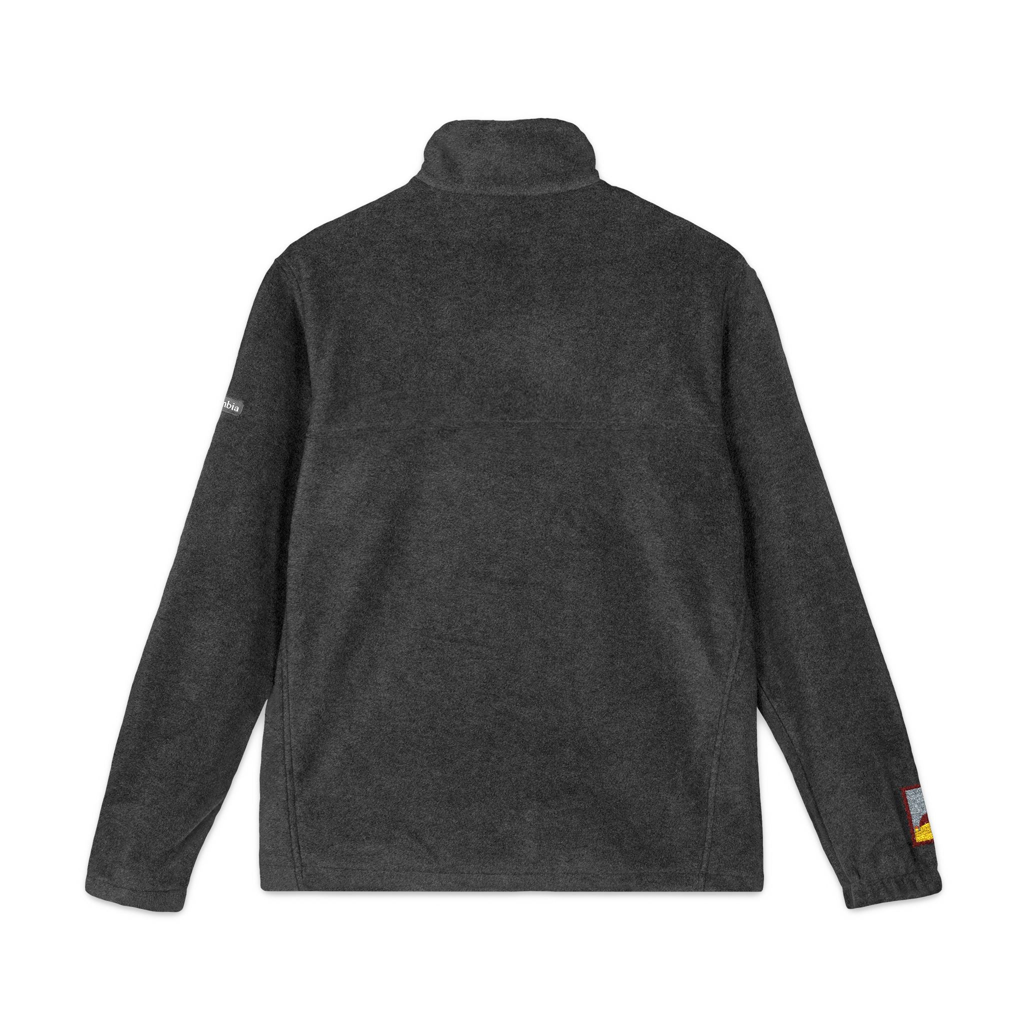 Embroidered Columbia Fleece Jacket — Minimal 'SAY?' Chest Patch, Cozy Outdoor Layer
